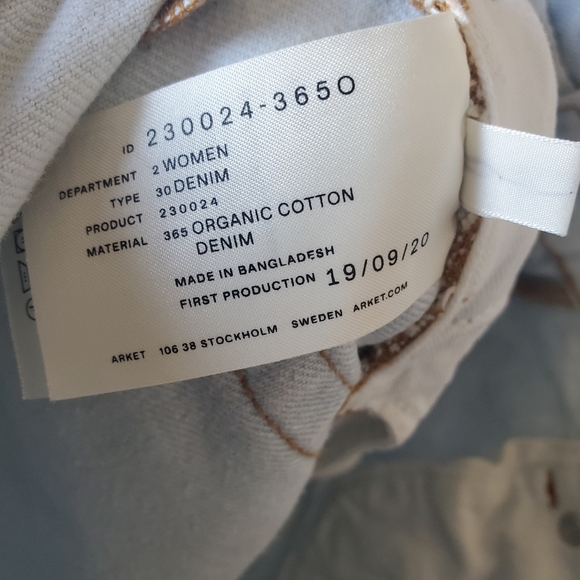 Arket Loose Barrel Balloon Leg Jeans Light Wash Size 28 - Picture 9 of 11